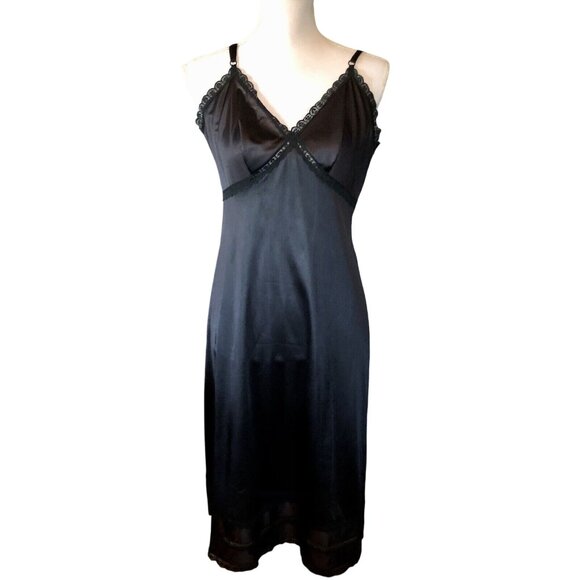 Vintage Sears Full Slip Womens 38 Used Black - Picture 3 of 16